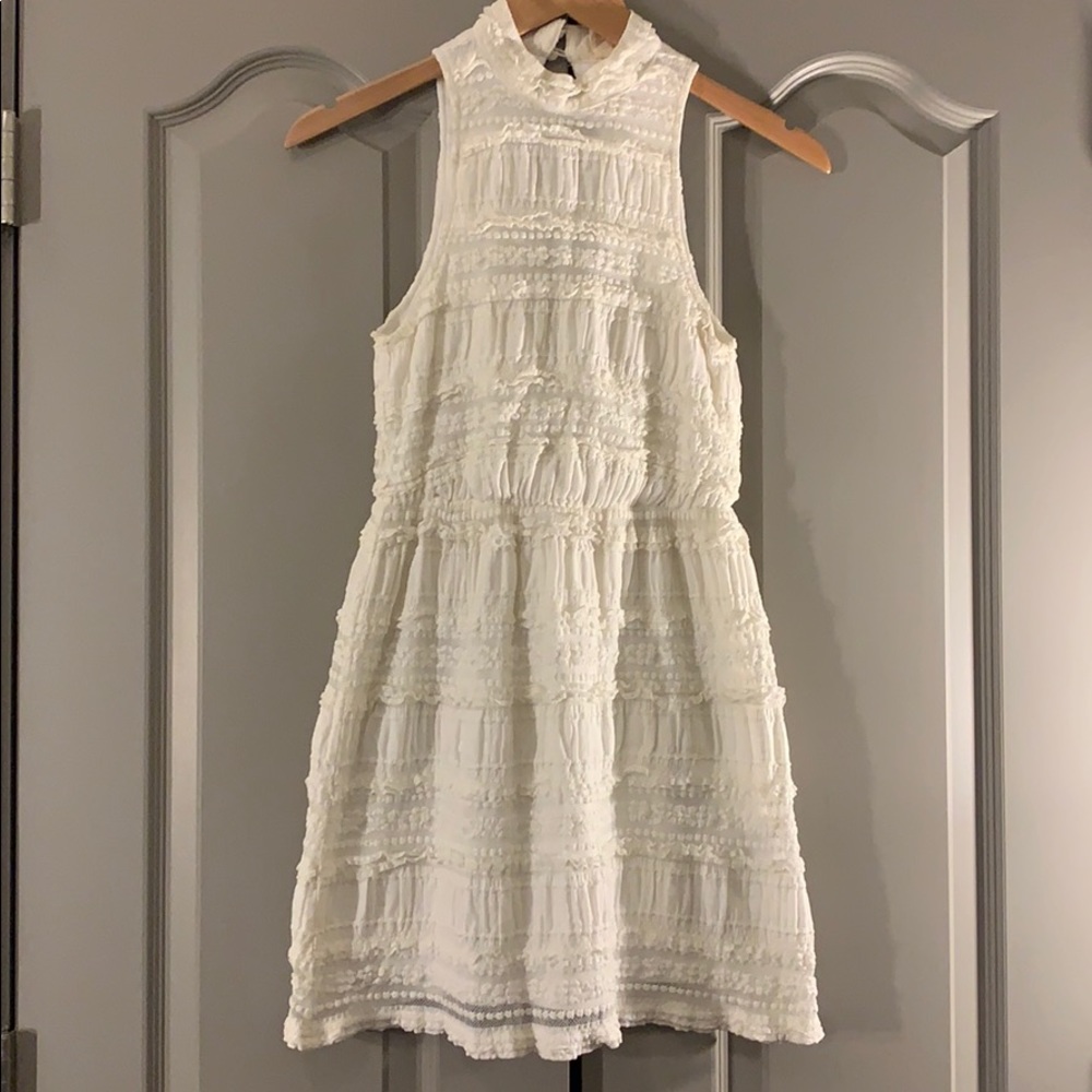 Coincidence&chance white lacey backless dress szXS